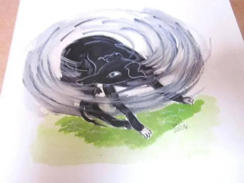 Greyhound yoga position number 76 The spinner