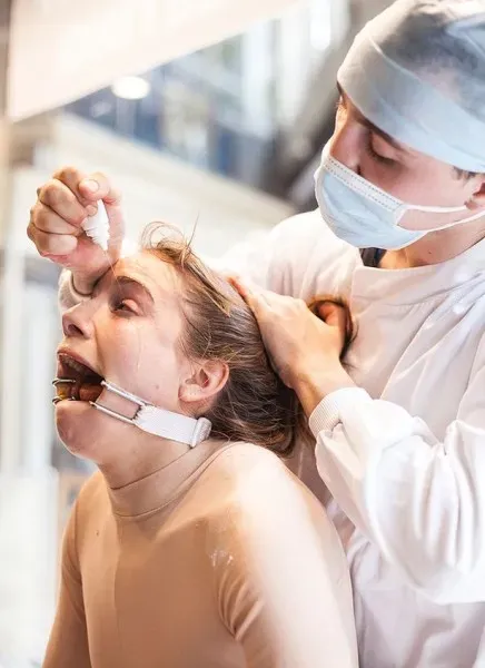 Jacqueline Traide subjects herself to animal testing