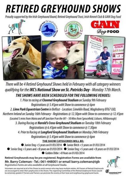 Retired Greyhounds show 2014